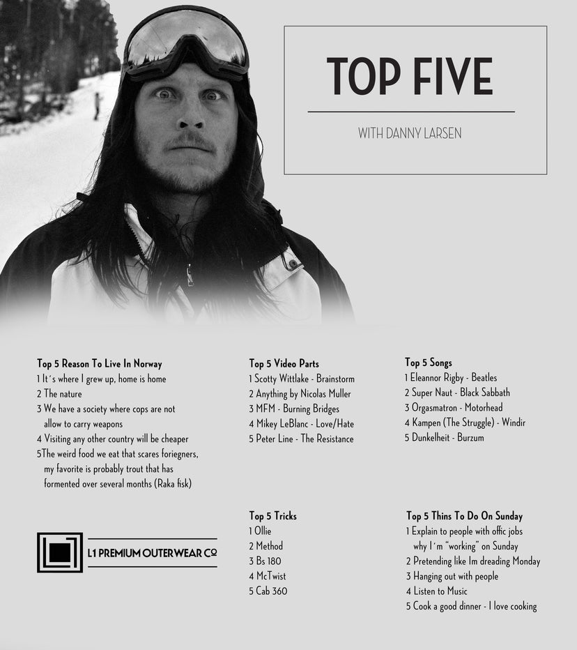 Top 5's with L1's Danny Larsen