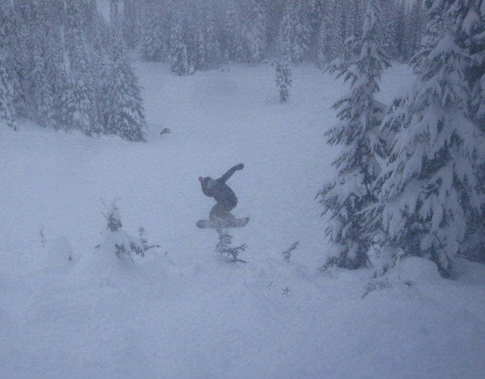 Kuzyk and the boys get in some early Whistler powder.