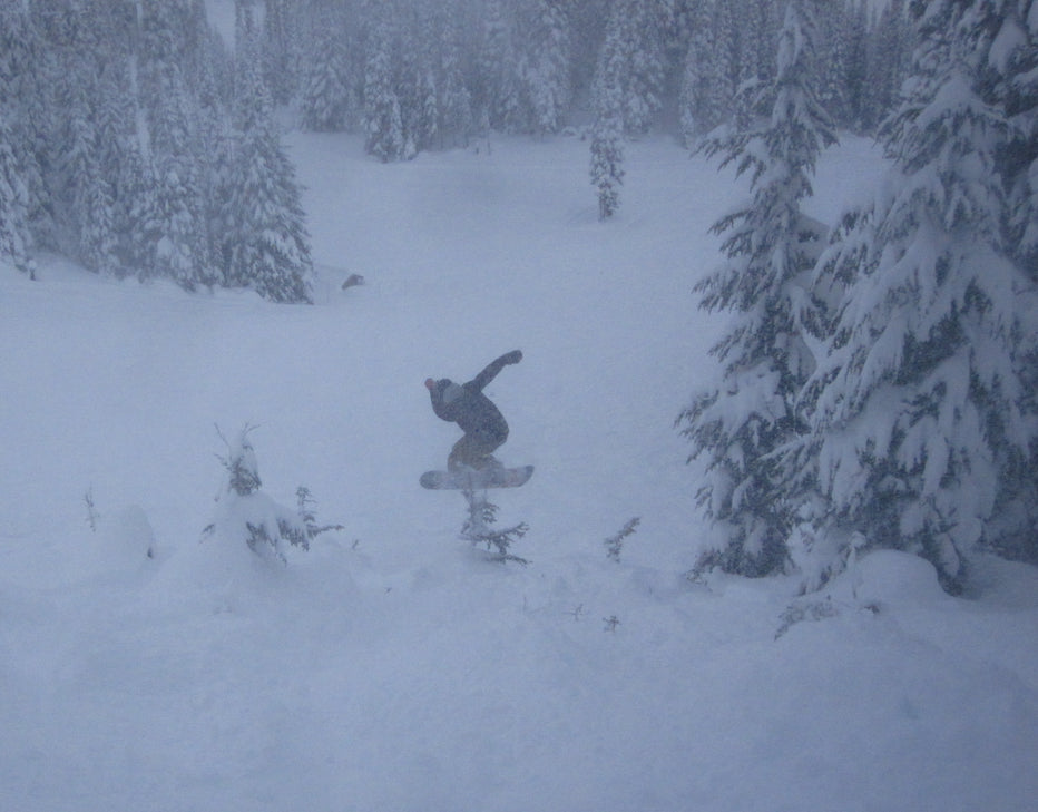 Kuzyk and the boys get in some early Whistler powder.