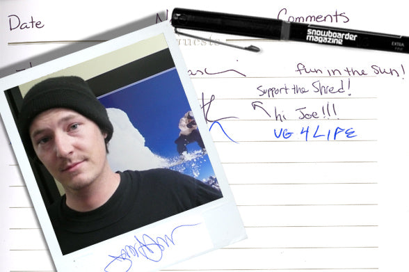 Justin Meyer Snowboarder Guestbook